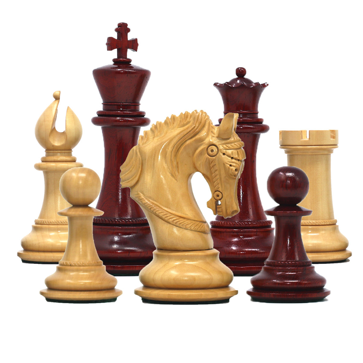 The Roman Britons Artisans Series 4.4" Luxury Staunton Chess Set in African Padouk/Boxwood