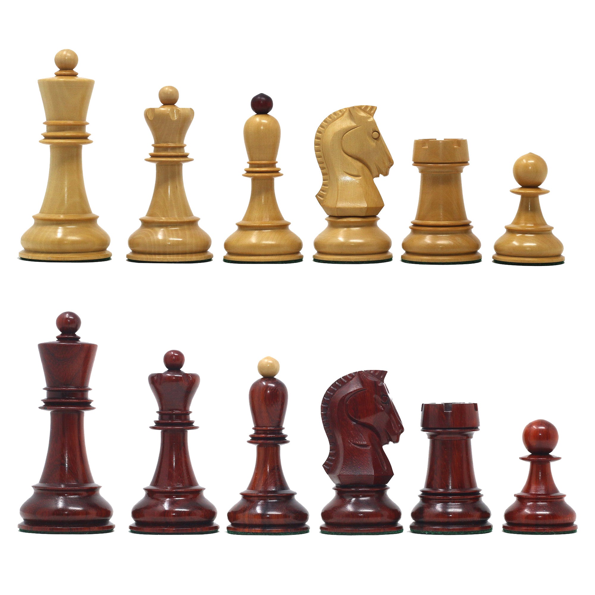 The Fischer Dubrovnik 1970 Upgraded Version Chess set in Padouk & Natural Boxwood